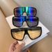 Outdoor Cycling Windproof Slimming Sunglasses Ski Goggles Protective Black Large Frame Hiking Glasses_viptrois.com