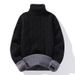 2025 Autumn/Winter New Collection: Plush And Thickened Student Warm Knitted Soft Base Sweater, Men's High Collar Multi Color Versatile Sweater_viptrois.com