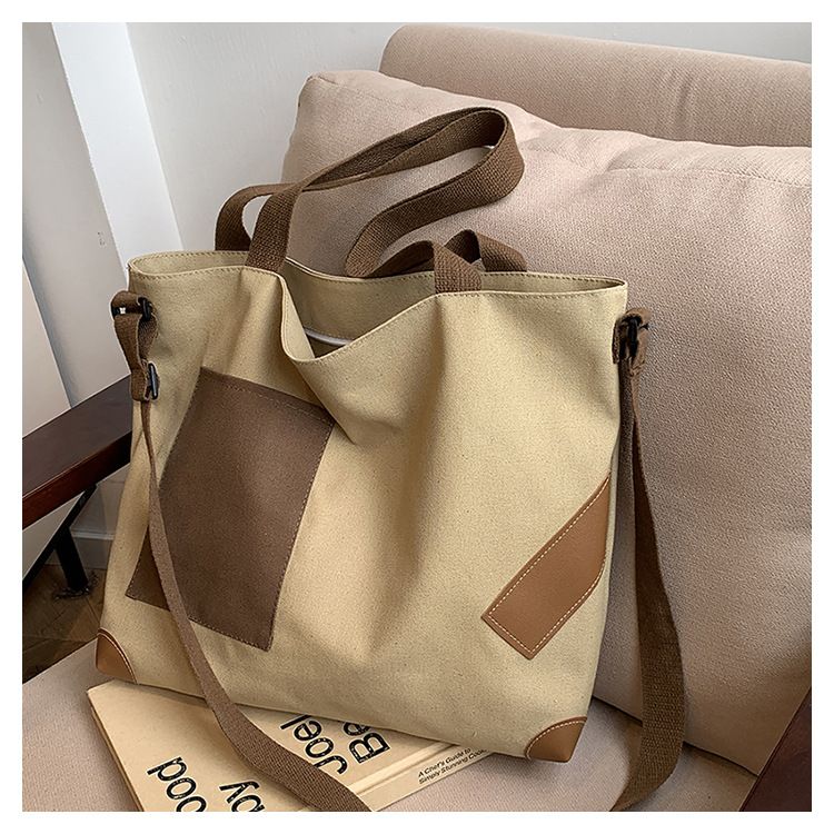 Women's Crossbody Bags Canvas Bag With A High-end Feel, Women's Crossbody Bag, Large-capacity Commuting Single-shoulder Canvas Tote Bag_viptrois.com