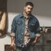 Men's clothing Heavy Denim Jacket Loose Trendy Classic Retro Lapel Work Jacket_viptrois.com