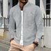Ins 2024 Men's Autumn And Winter New Item Waffle Solid Color Zipper Baseball Pocket Long Sleeved Jacket_viptrois.com
