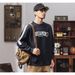 2025 New Sweater Irregular Letter Printing Sweater Men's Fattened Plus Size Loose Crew Neck Sweater Men's Foreign Trade_viptrois.com