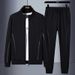 Men's Clothing Velvet Business Casual Travel Suits Unisex Fleece-Lined Business Casual Jacket & Pants Set For Spring/Autumn Travel & Leisure_viptrois.com