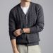 Autumn High-End Wool Cardigan 2025 New Style Middle-Aged Casual Solid Color Coat Sweater Men's Clothing_viptrois.com