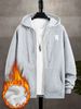Autumn And Winter Men's Top Sweatshirt Loose And Comfortable Warm And Hooded Sweatshirt Men's ClothingMen'S Heavyweight Hoodie - Full-Zip Front Closur_viptrois.com