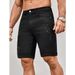 Men's Distressed Denim Shorts 5-Inch Inseam Washed Light Blue Relaxed Fit Casual Summer Shorts Comfort-Driven Fit_viptrois.com