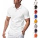 Men's Clothing Solid Color Quick Drying Retro Simple Shirt Lapel Short Sleeve_viptrois.com