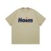 Trendy Brand Short-sleeved Small Round Neck Pure Cotton Loose Large Size Japanese Printed Summer Men's American Black Bottoming Shirt_viptrois.com