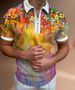 2025d 20253D Digital Print Turn-down Collar Zipper Men's Polo Shirt_viptrois.com