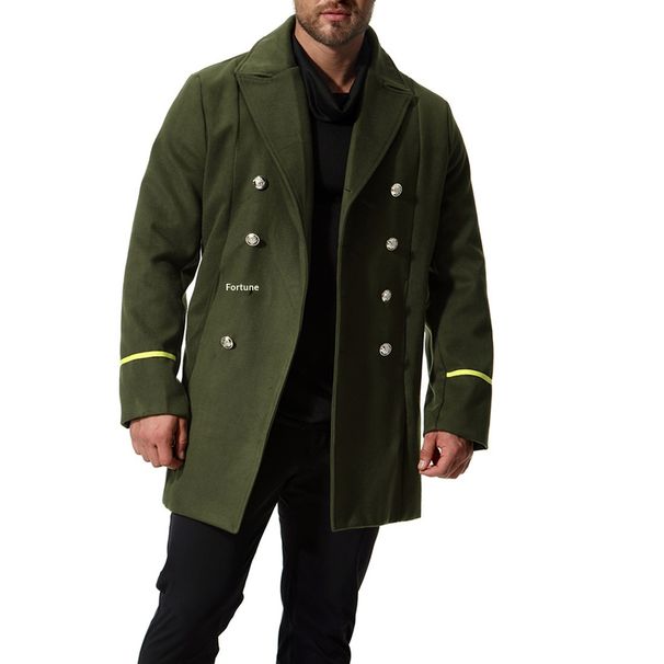 Pulse 2020 Autumn New European And American Trend Wool Woolen Jacket Mid-Length Men's Trench Coat XB040_viptrois.com