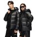 2025 New Goose Down Short Coat Matte Non Washable Thick Cotton Coat High End Trendy Black Gold Coat_viptrois.com