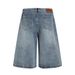 Men's Clothing Floral Print Washed Denim Shorts Men's Summer Loose Street Trend Casual Niche Shorts_viptrois.com