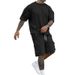 Oam Men's Summer 2-Piece Outfit, Lightweight Quick-Dry Short Sleeve T-Shirt & Shorts Set, Athletic Casual Lounge Wear, Multiple Colors_viptrois.com