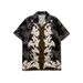 Men's Floral Loose Short Sleeved Shirt 2025 Summer Digital Printing Retro Style One Piece Foreign Trade Cross Border Clothing_viptrois.com