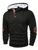 Autumn And Winter New European And American Men's Solid Color Jacquard Hooded Sweatshirt Loose Sports Casual Top Jacket_viptrois.com