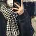 Thousand Bird Grid Scarf for Women, Autumn and New St, Student Versatile, Thickened Warm Scarf, Tassel, Winter Ins_viptrois.com