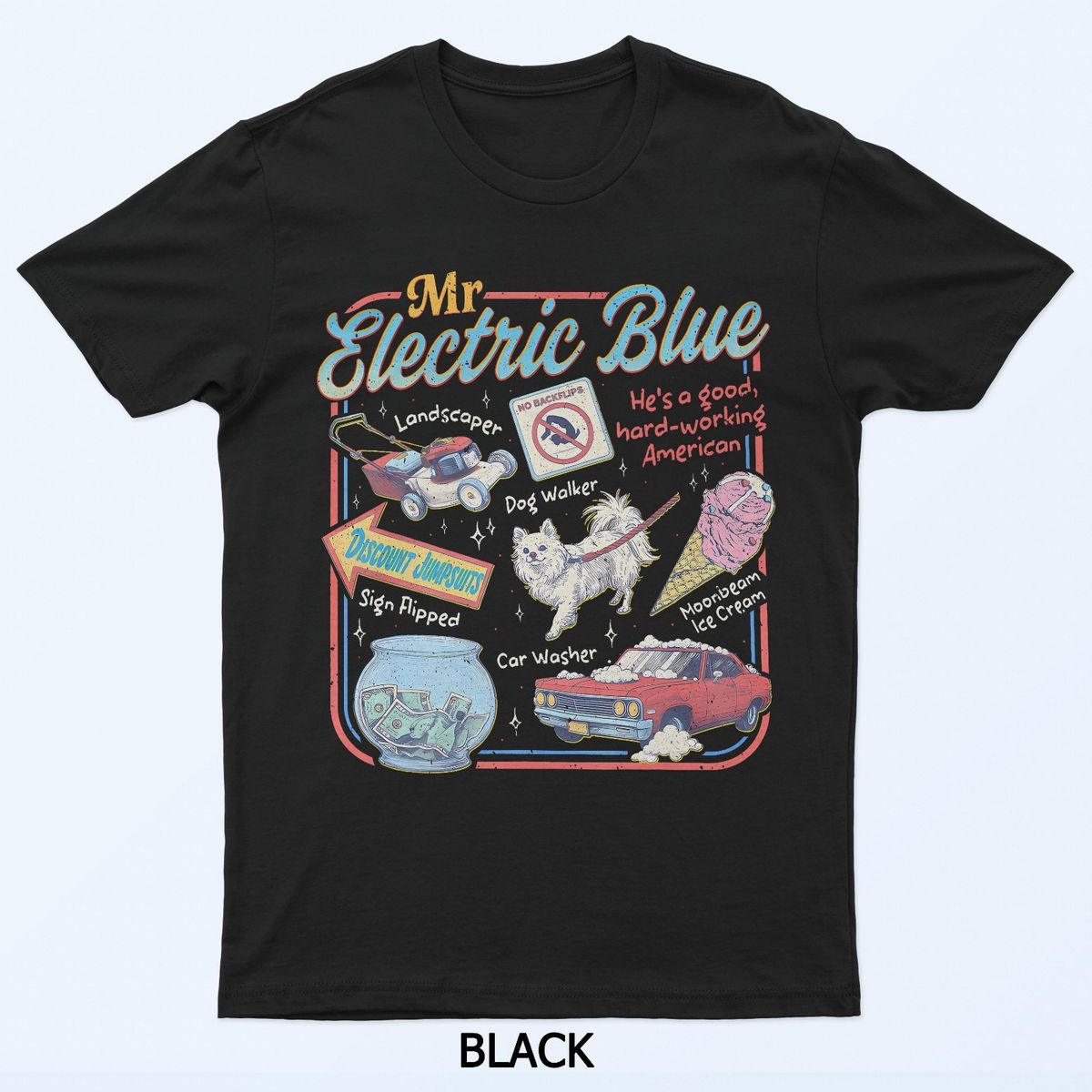 Mr Blue Electric Funny American Boone Heart Women Men T-Shirt Mens Womens Tees Top_viptrois.com