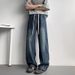 XXBRO Men's Summer Lyocell Blend Relaxed-Fit Jeans – Lightweight Breathable Straight-Leg Pants With Elastic Waist & Contrast Panels (M-3XL, Mid-Rise)_viptrois.com