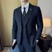 Men's Clothing Striped Two Button Suits Business Casual Three Piece Suits_viptrois.com