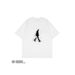 Unisex Heavyweight Pure Cotton T-Shirt Short Sleeved Unique Design High Street Style Loose Fit Blurry Image Print_viptrois.com
