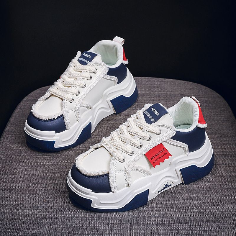 Mother & Kids Ins Korean New Shoes Women Student Sports Running Shoes Casual Thick Bottom Heightening_viptrois.com