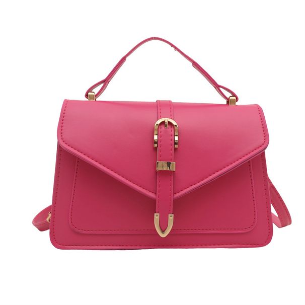 Women's Niche Design Women's New Style Fashionable Simple Shoulder Messenger Bag Belt Buckle Commuter Handbag Small Square Bag_viptrois.com