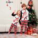 Christmas deer letter stripes Christmas family dress printed home wear pajamas_viptrois.com