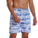 Men's Clothing Quick Drying Beach Pants Striped Printed Washed Fabric Swimming Trunks Large Size Casual Shorts_viptrois.com