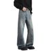 Men's Clothing & Archer0603 & Autumn/Winter New Trendy Cleanfit Fleece Lined Thick Jeans Basic Versatile Straight Leg Pants_viptrois.com