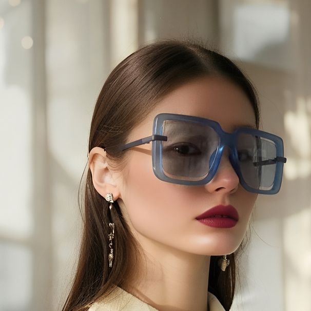 Colored Fashion Trend Sunglasses Square Large Frame Hollow Sunglasses Style Sun Visor_viptrois.com