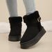 SHLIANG New Suede Buckle Decor Ankle Boots Women Winter Warm Thicken Plush Snow Boots Woman Thick Sole Non Slip Platform Cotton Boots X0059_viptrois.com