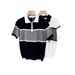 Men's Summer Striped Polo Shirt Short Sleeved Trendy Printed Top For Younger Men_viptrois.com