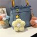 Bag Charm Cherry Blossom Fur Ball Car Keychain Small Fresh Colored Plush Flower Mobile Phone Ornaments Flower Bag Pendant Gift_viptrois.com