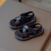 Mother & Kids Children's leather sandals summer style boys 1 year old fashionable all-match 2 girls soft bottom non-slip 3 beach shoes_viptrois.com