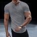 2025 Spring And Summer New V-neck Men's Casual T-shirt Top_viptrois.com