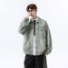 ACU Vintage Washed Denim Jacket – Distressed American Retro Workwear Coat With Hand-Ripped Details, Oversized Streetwear Spring/Fall Jacket_viptrois.com