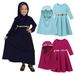 Kids’ Clothing spring and autumn style Girls' long sleeved solid color dress + headscarf two piece children's skirt ins_viptrois.com