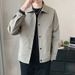 Turn-Down Collar Jacket Metal Decoration Men's Coat Fashion Winter New Casual Top_viptrois.com