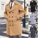 Double-Breasted Wool-Blend Trench Coat – Slim Fit Overcoat For Men (Black/Charcoal/Camel, M-XXXXL)_viptrois.com