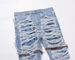 Men's Clothing high street ins same retro washed old knee hole lined cat whisker worn straight jeans_viptrois.com