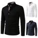 Unbeatable Quality 2024 Autumn And Winter New Men's Casual Floral Paisley Color Matching Lapel Long Sleeved Polo Shirt Men_viptrois.com