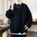 Pure Arctic Velvet Jacquard Sweater For Men, Autumn And Winter New Style, Red Men's Crew Neck Sweater, Fashionable_viptrois.com