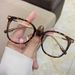 Cold Tea Color Glasses For Women With Myopia, Korean Style, Trendy, Customizable Prescription, Ultra-Light, Anti-Blue_viptrois.com