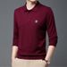 Nordmann Wool Long Sleeve T-Shirt Polo For Middle-aged Men Spring And Autumn Turn-down Collar Loose Business Casual Top Dad's_viptrois.com