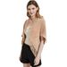 Unisex Cape Winter cuff striped knitted cardigan fringed cape_viptrois.com