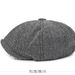 Herringbone Newsboy Cap Beret For Middle-aged And Elderly Sun Protection Director Grandpa Father Hat_viptrois.com