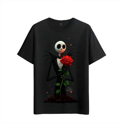 Tshirt 2026 Muscle Freaks Rose Estilo Dark Jack Skellington_viptrois.com
