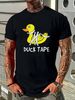 Funny Duck Tape T Shirt Pun Lover S Bad Puns Punny Rubber Ducky Graphic Unisex Stretched Stylish Slightly Top For Everyday Wear Summer Breathable_viptrois.com