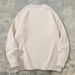 Men's Clothing Simple Solid Color Relaxed Minimalist Solid Knit Sweater - Oversized Drop Shoulder Pullover, Loose Fit Long Sleeve (S-XL, Beige)_viptrois.com