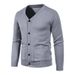 Pure Foreign Trade Knitted Cardigan 2022 Autumn Winter New Factory Wholesale Men's Slim Fit Casual V-Neck Sweater Jacket_viptrois.com